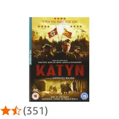 Okładka filmu "Katyń" Andrzeja Wajdy. Jan Englert w jednym z filmów o trudnej historii Polski.