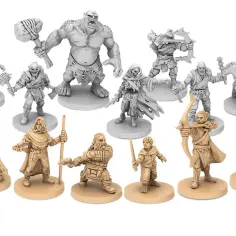 Zestaw figurek: władca pierścieni postacie - troll, orkowie, łowca, hobbit, elfka i inne.