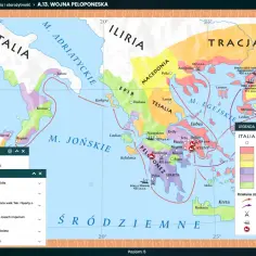 Starożytna Grecja mapa konturowa do druku – kluczowe regiony i miasta historyczne